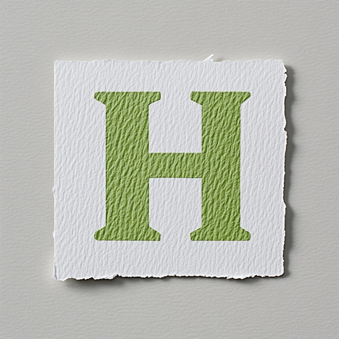 绿色字母白色纸片