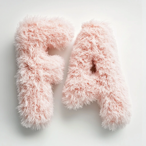 粉色棉花形状图案