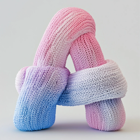 针织字母白色背景