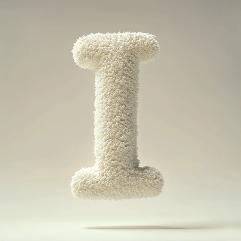 柔软字母雕塑悬浮