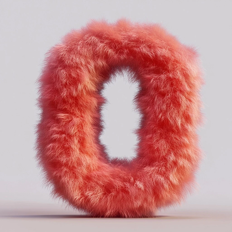 漂浮字母与柔软红球组合