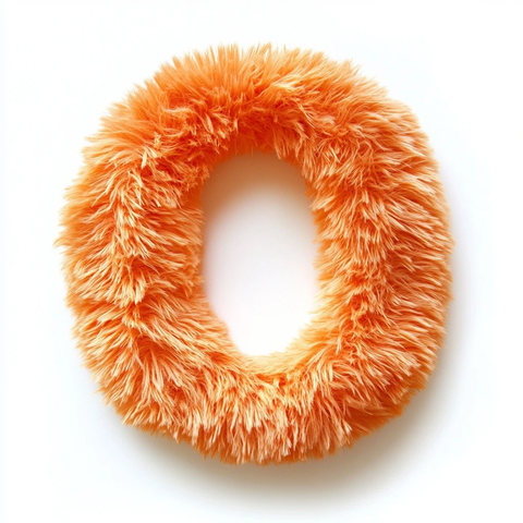 柔和橙色流线形字母