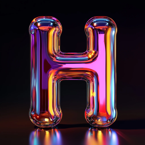 字母玻璃铬合金场景