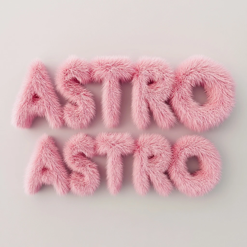 粉色绒毛字母紧凑排列