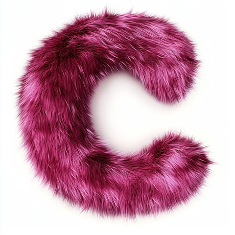 粉色信件毛绒字母