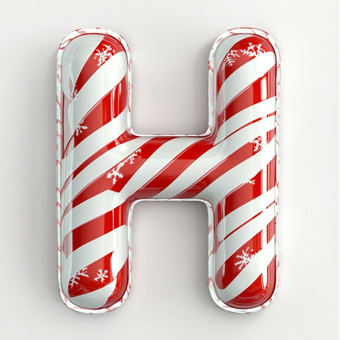 圣诞糖果棒字母图案