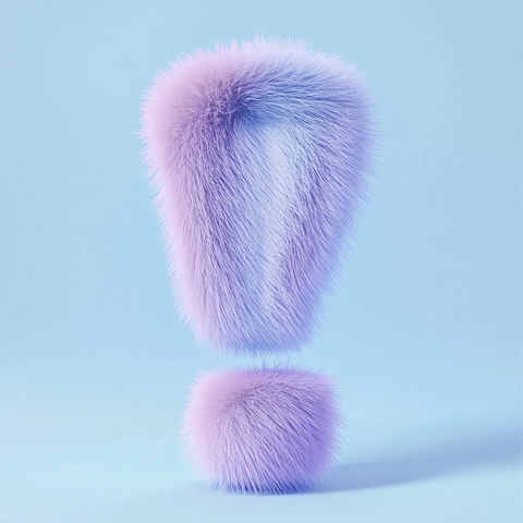 毛绒质感叹号蓝紫配色