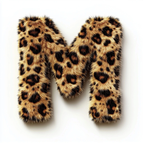 豹纹毛发字母摄影