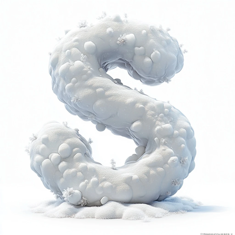 雪球字母概念艺术