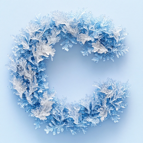 冰雪字母设计