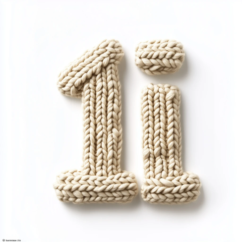 粗线针织字母图形