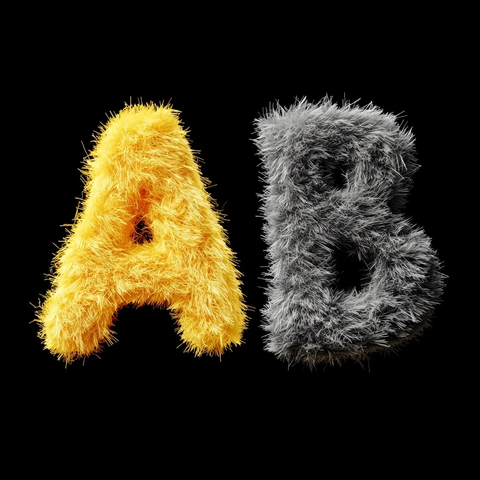 黄色字母与灰色字母