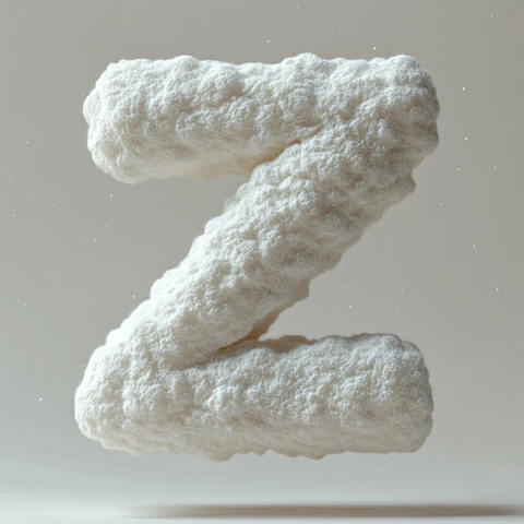 柔软织物字母悬浮