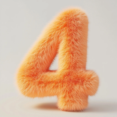 绒毛数字短毛绒玩具