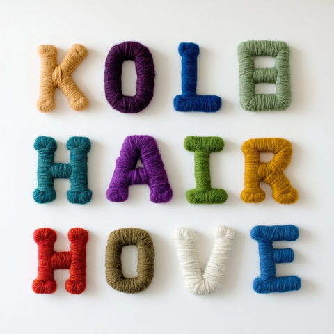 羊毛色彩字母抽象艺术