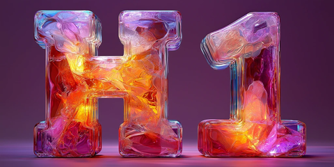 玻璃字母在紫罗兰背景