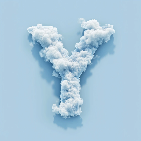 云端中的大写字母