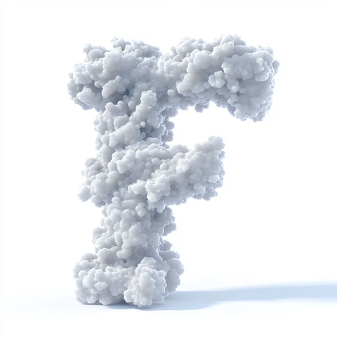 云朵构成的字母