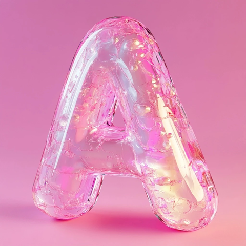 渲染效果字母果冻质感