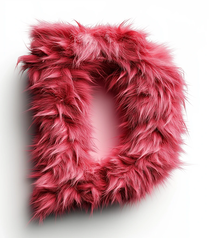 粉色毛绒字母背景