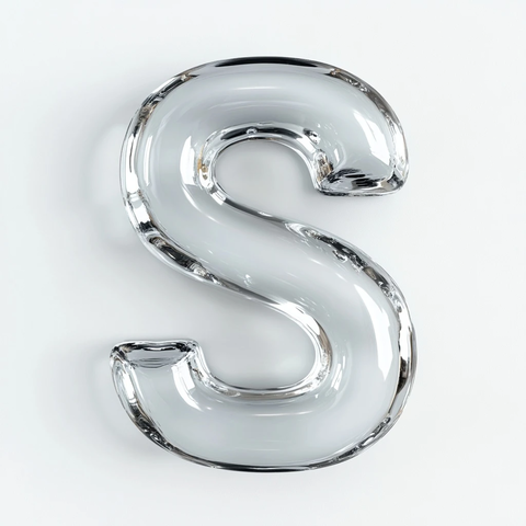 半透明玻璃字母图像