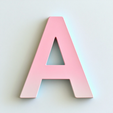 单色字母白色背景