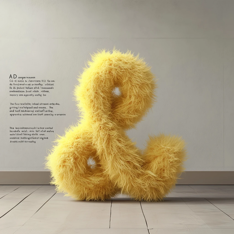 黄色绒毛符号与细节毛发