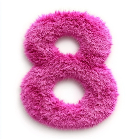 紫红色毛皮数字图案