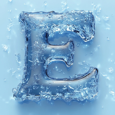 冰雕字母晶莹剔透