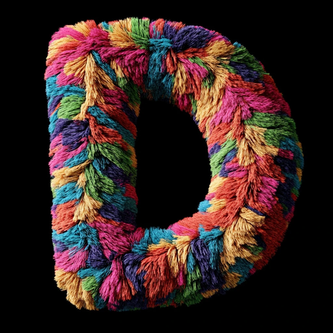 彩色毛绒字母玩偶