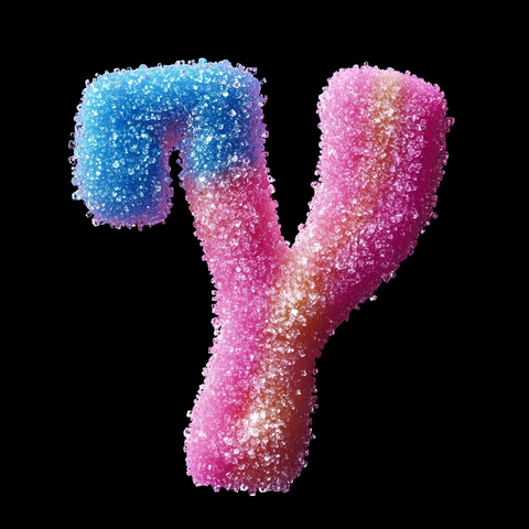 糖果风格字母糖晶装饰