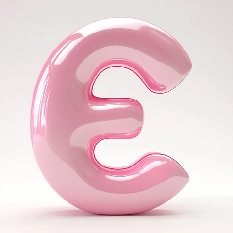 粉色卡通字母渲染