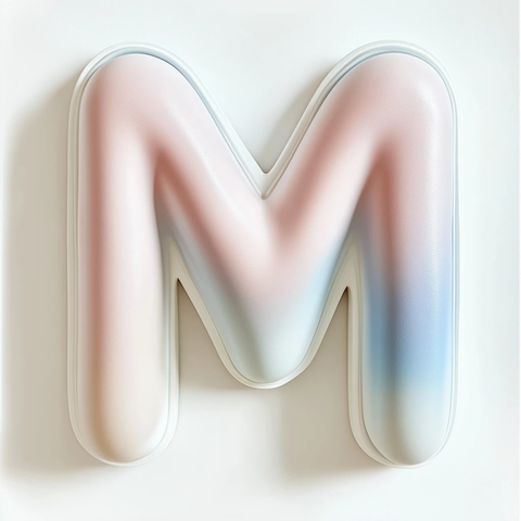 塑料彩泥渐变色字母