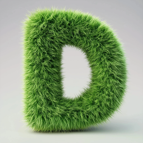 绿色绒毛字母设计