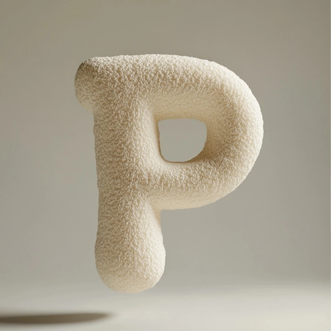 柔软布艺字母悬浮空中