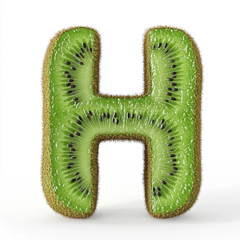 奇异果纹理字母