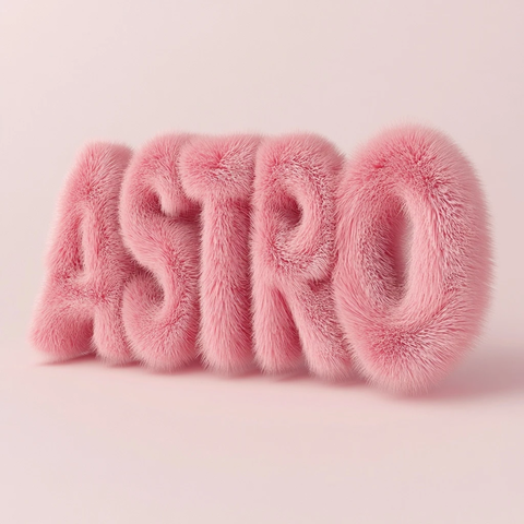 粉绒字母紧密排列