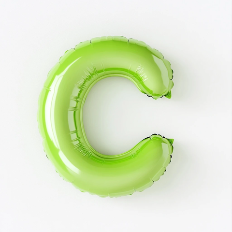 绿色气球形字母