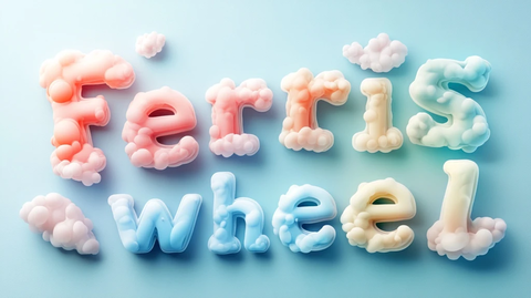 云朵拼成摩天轮