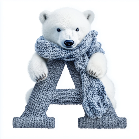 圣诞字母与小北极熊