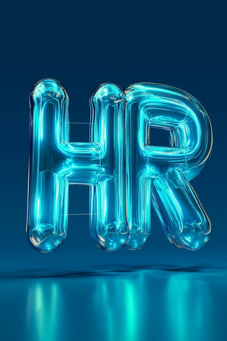 蓝色未来感立体霓虹