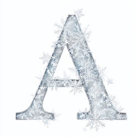 冰霜风格字母设计