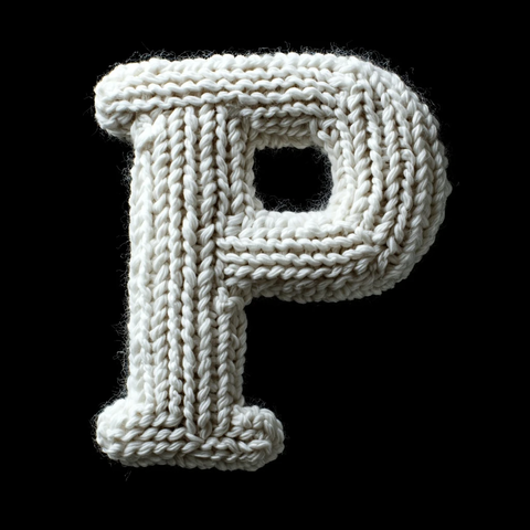 白色羊毛针织字母图案