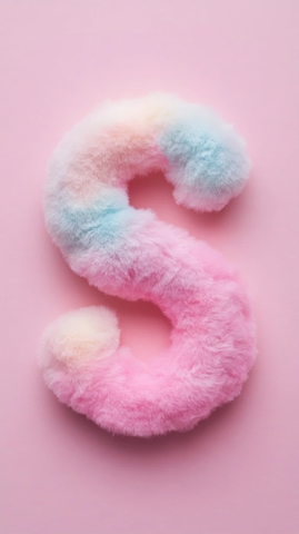 绒毛质感字母设计