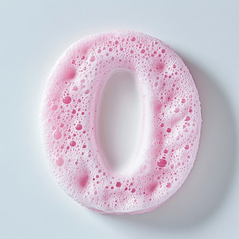 白色泡沫数字形状