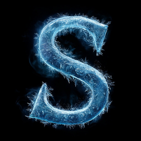 冰雪字母艺术设计