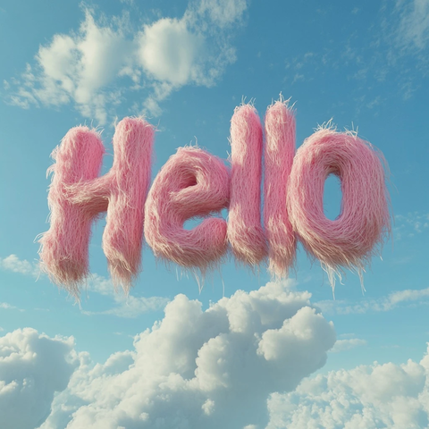 粉色毛发文字浮空