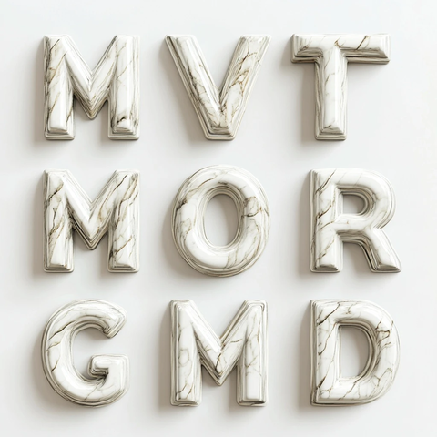 白色背景小字大理石字体