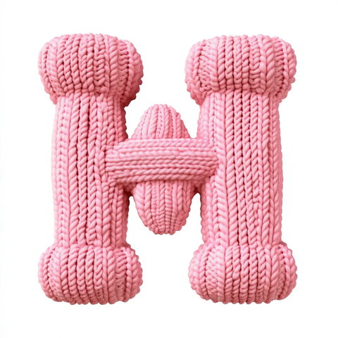 针织气球风格字母