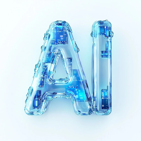 字母科技元素玻璃效果